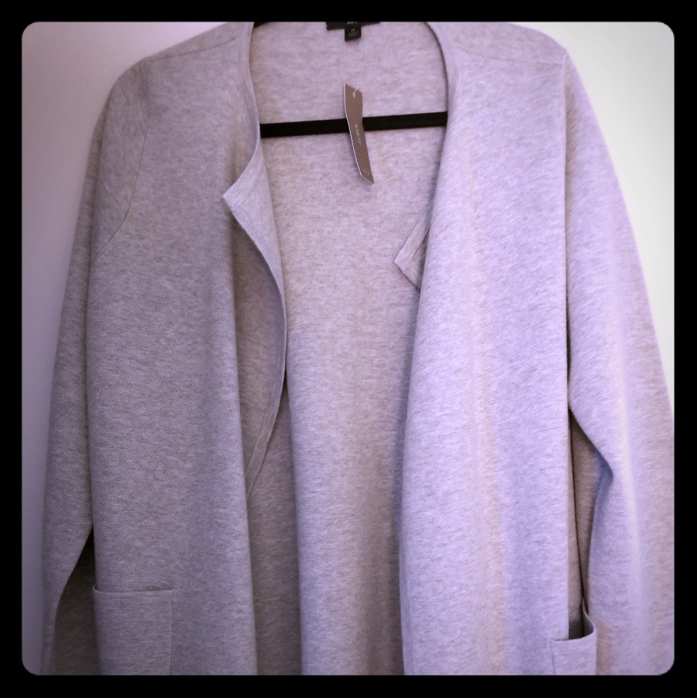 Long Grey J. Crew Cardigan